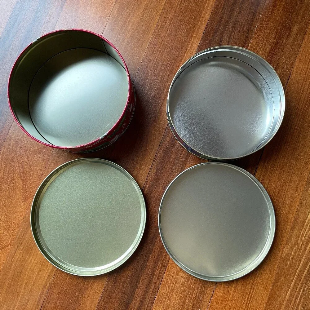 Two (2) Christmas / Gift Metal Tins